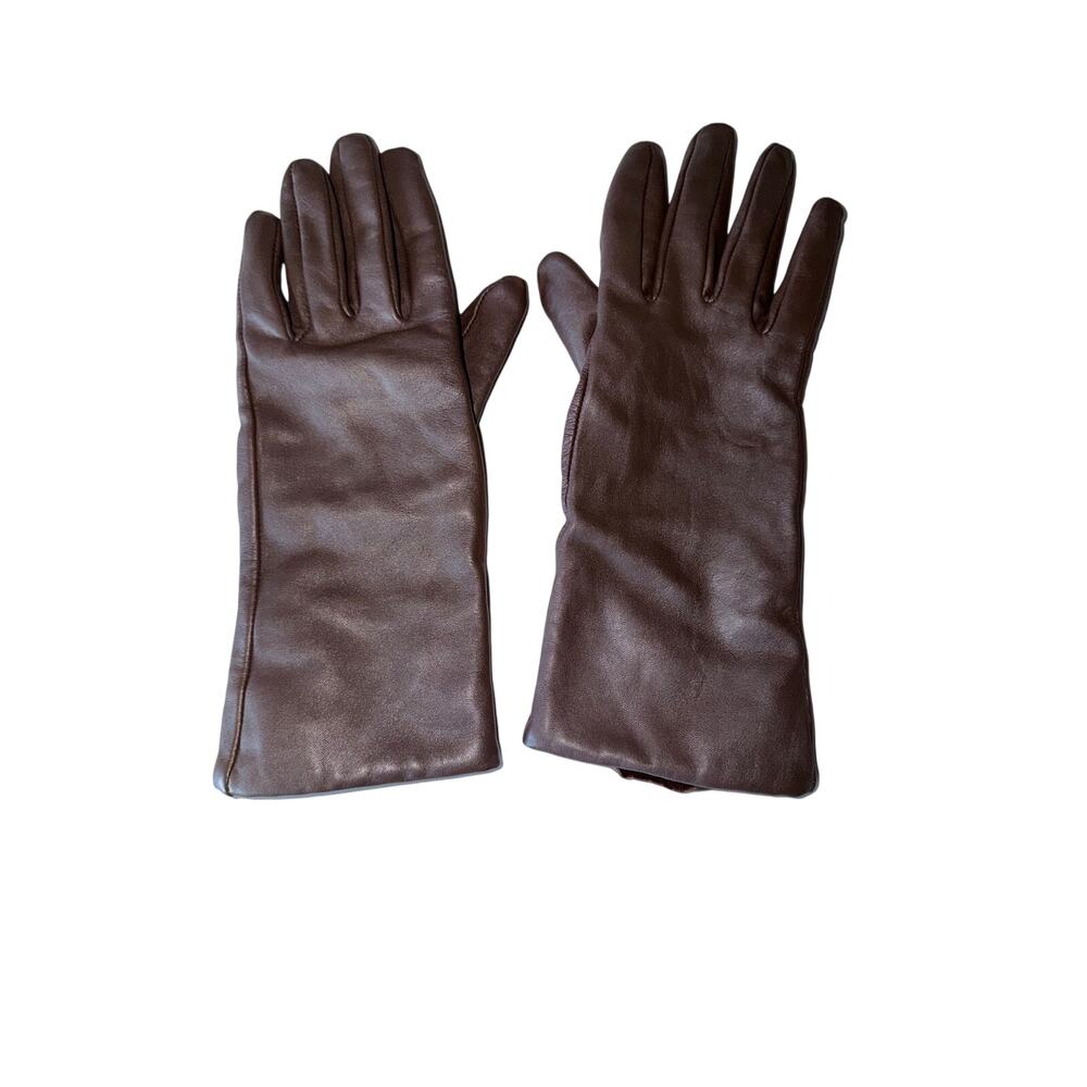 Worthington brown leather driving gloves women’s medium lined